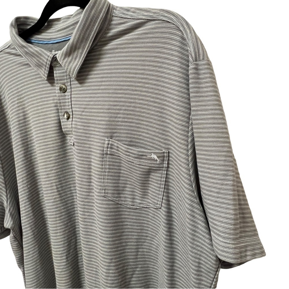 TOMMY BAHAMA Men’s Gray Island Zone Polo Shirt, Size XXL - Picture 4 of 10